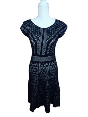41 Hawthorn Black Knit Midi Dress S